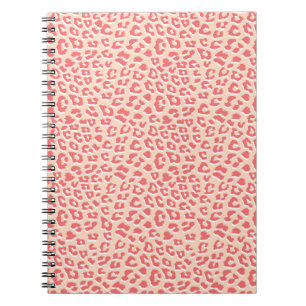 Cuaderno Leopard Print Pattern Living Coral White