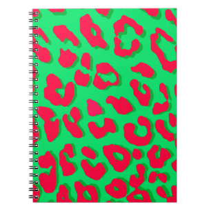 Cuaderno Leopard Print Red Green