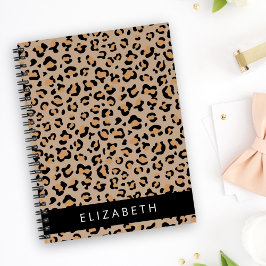 Cuaderno Leopard Print, Spots, Brown Leopard, Tu Nombre