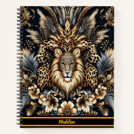 Cuaderno Leopard Retreat: Salón con elegancia salvaje