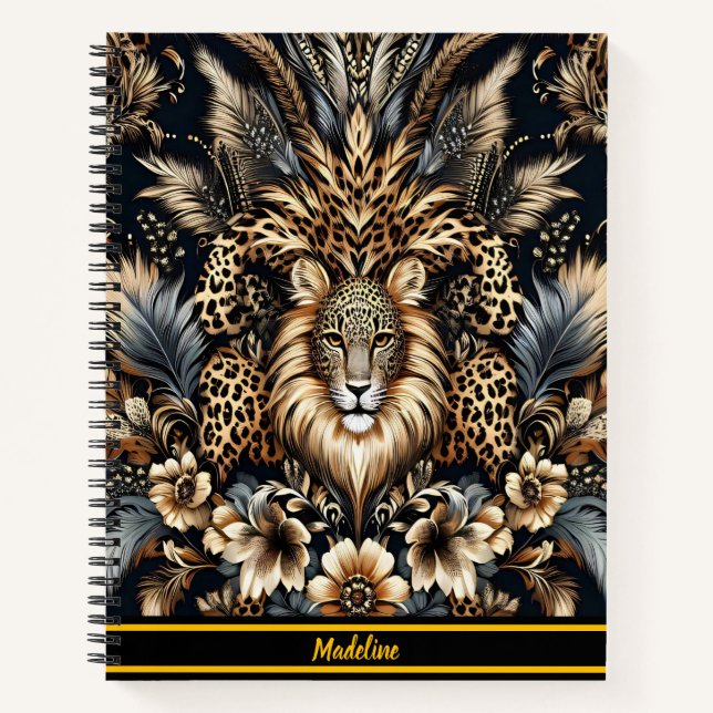 Cuaderno Leopard Retreat: Salón con elegancia salvaje (Anverso)