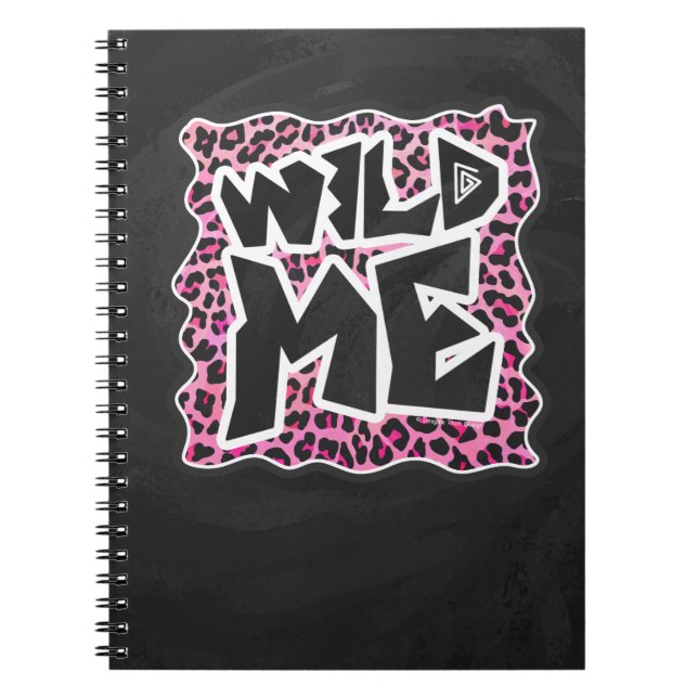 Cuaderno Leopard Wild Me Black and Hot Pink Design (Frente)