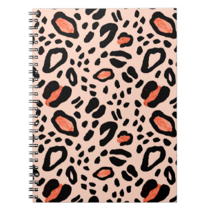 Cuaderno Leopardo acuático abstracto. Patrón de impresión a