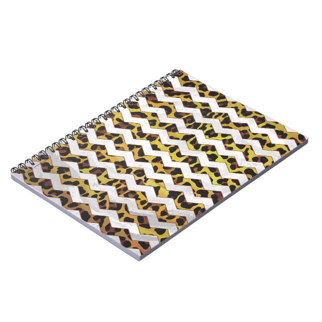 Cuaderno Leopardo Brown and Yellow Cevron Print (Lado Izquierdo)