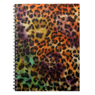 Cuaderno Leopardo colorido: Textura abstracta de época