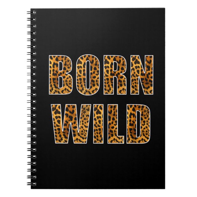 Cuaderno Leopardo de la impresión de animales de león de ti (Frente)