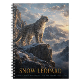 Cuaderno Leopardo de las Nieves Highlands Alpinos ANIMALES