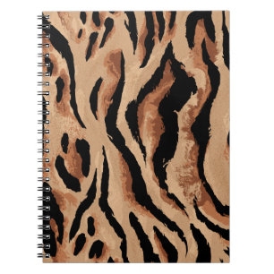 Cuaderno Leopardo del tigre: sin foco de piel animal