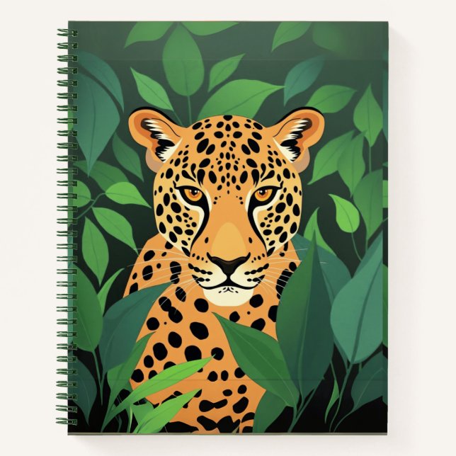 Cuaderno Leopardo en el periódico de la jungla (Anverso)
