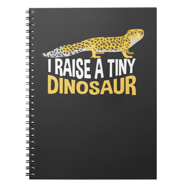 Cuaderno Leopardo Gecko Pequeño Mascota de Dinosaurios Liza (Frente)