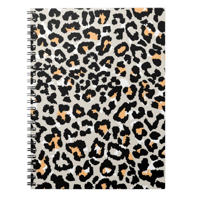 Cuaderno leopardo patrón colorido marino salvaje (Frente)