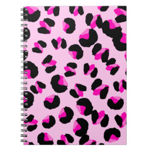 Cuaderno Leopardo rosa. Patrón de piel animal. Leopardo. Pa