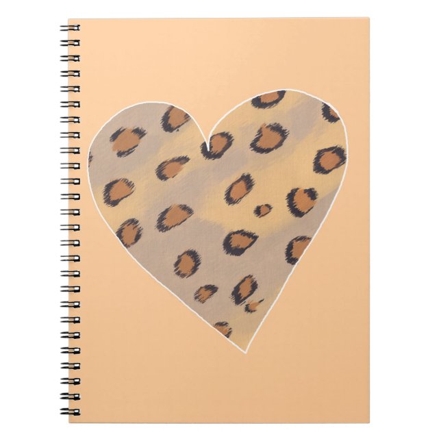 Cuaderno Leopardos del corazón, portátiles Personalizados (Frente)