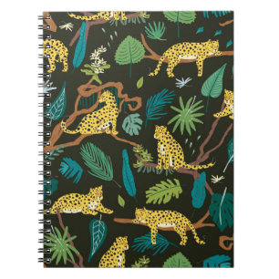 Cuaderno Leopardos en la selva: Salvaje de la época