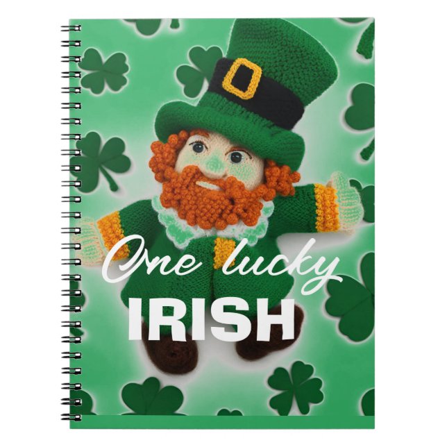 Cuaderno Leprechaun de punto. Día de Patrick 2024 (Frente)