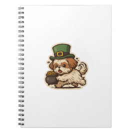 Cuaderno Leprechaun Shih Tzu Día de San Patricio