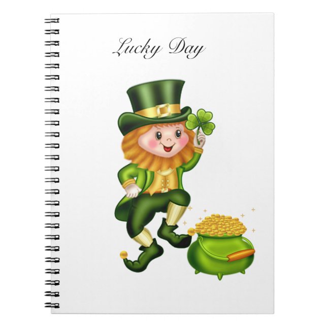Cuaderno Leprechaun y olla de oro (Frente)