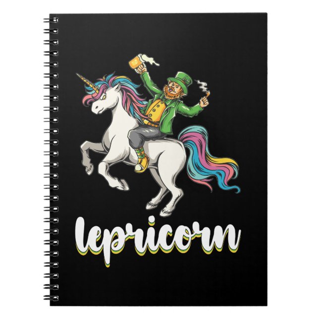 Cuaderno Lepricorn Leprechaun Unicorn San Patricio (Frente)