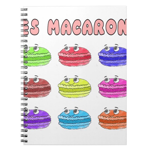 Cuaderno Les Macarons Cute Personalizado (Frente)
