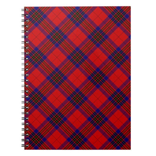 Cuaderno Leslie tartan azul púrpura (Frente)