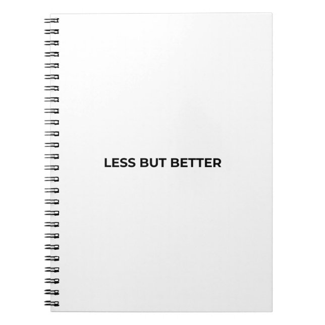 Cuaderno Less But Better Minimalist Typographic (Frente)