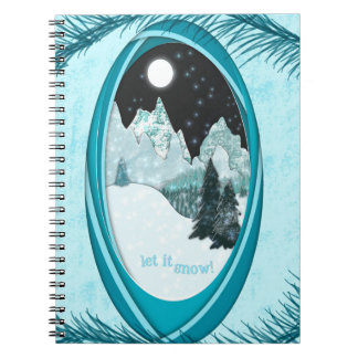 Cuaderno Let It Snow Winter Poker Cards Snowy Mountains