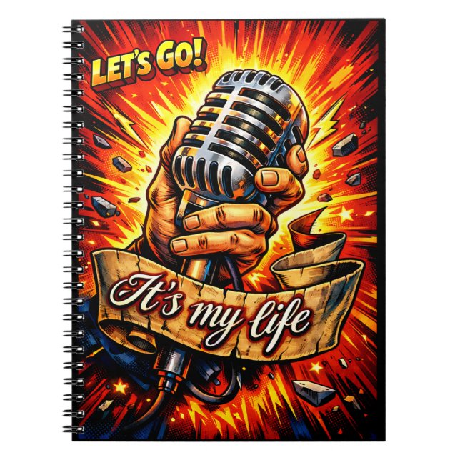 Cuaderno Let’s Go! Rock & Music Inspired Comic Book Artwork (Frente)