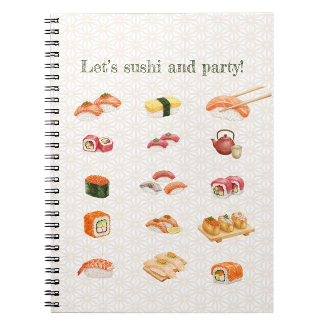 Cuaderno Let’s sushi and party!  (Frente)