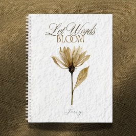 Cuaderno Let Words Bloom  – Pressed Floral Writing 