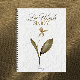 Cuaderno Let Words Bloom – Pressed Flower Journal for Write