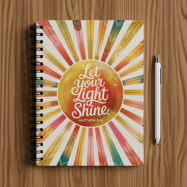 Cuaderno Let your light shine, Christian faith notebook  (Subido por el creador)
