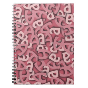 Cuaderno Letra A Rosa