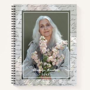 Cuaderno Letra Antigua Escritura a Mano Foto Personalizada