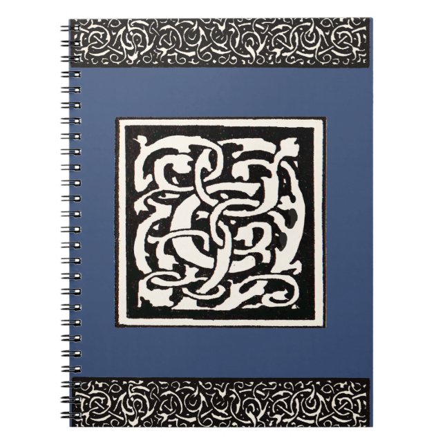 Cuaderno Letra Art Nouveau del Monograma C de la cosecha de (Frente)