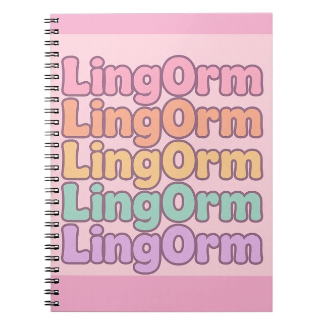 Cuaderno Letra Burbuja Kawaii Lingorm (Frente)