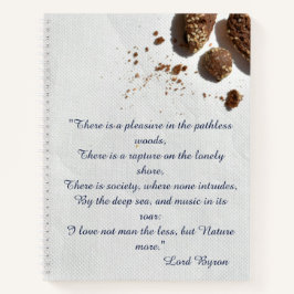 Cuaderno Letra de amor de Lord Byron Inspiradora