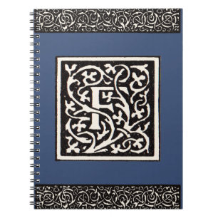 Cuaderno Letra F Art Nouveau Monograma Vintage