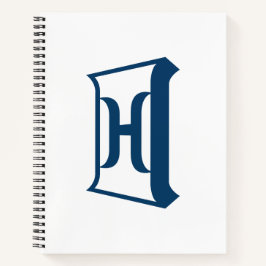 Cuaderno Letra H Azul Real Elegante Monograma Inicial