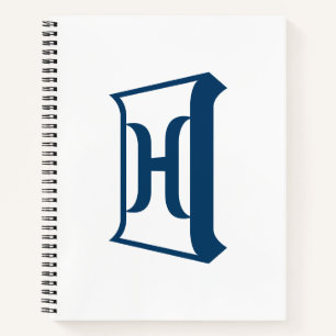 Cuaderno Letra H Azul Real Elegante Monograma Inicial