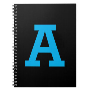 Cuaderno Letra inicial simple Personalizado color sólido