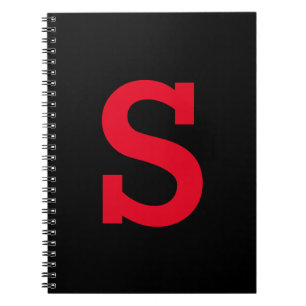 Cuaderno Letra mínima moderna, roja y negra inicial