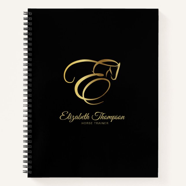 Cuaderno Letra monograma E caballo (Anverso)