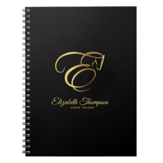 Cuaderno Letra monograma E caballo