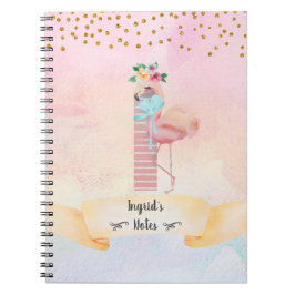Cuaderno Letra monograma I Flamingo Chica Estudios diarios