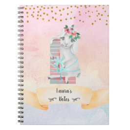 Cuaderno Letra Monograma L Linda Niña Oveja Estudio Diario