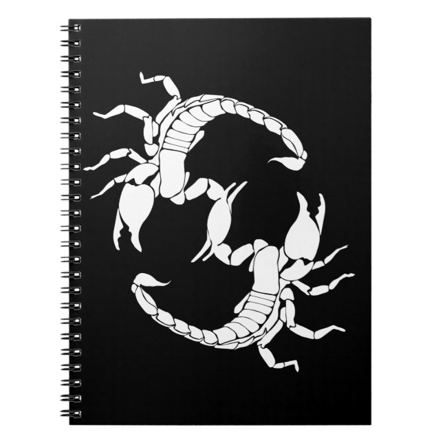 Cuaderno Letra negra y blanca S - Dos Scorpions (Frente)