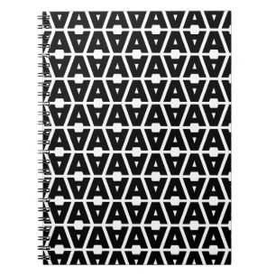 Cuaderno Letra negrita A Alfabeto de patrón