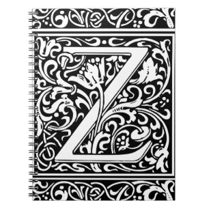 Cuaderno Letra Z Monograma medieval Art Nouveau