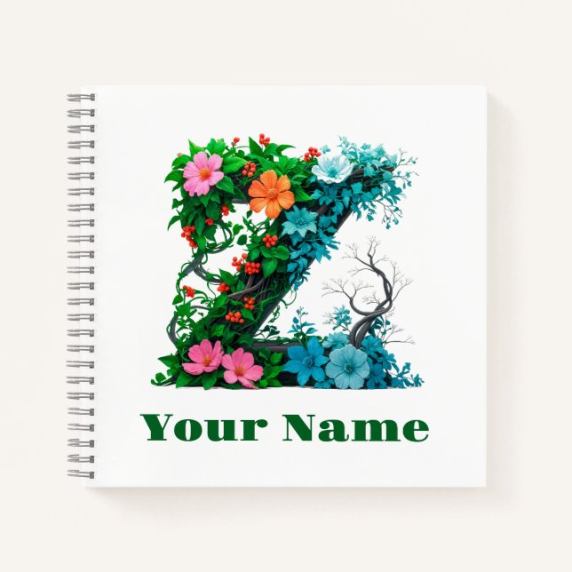 Cuaderno Letra Z Personalizada (Anverso)