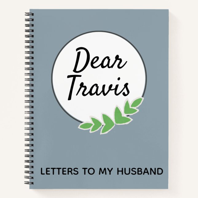 Cuaderno Letras A Mi Marido Wreath Journal (Anverso)